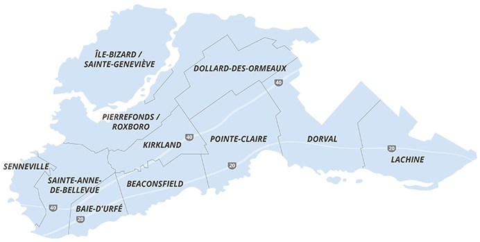 CCOIM - Map of the west island 2025